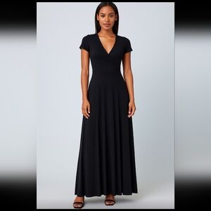 Janette Black faux wrap maxi size Medium